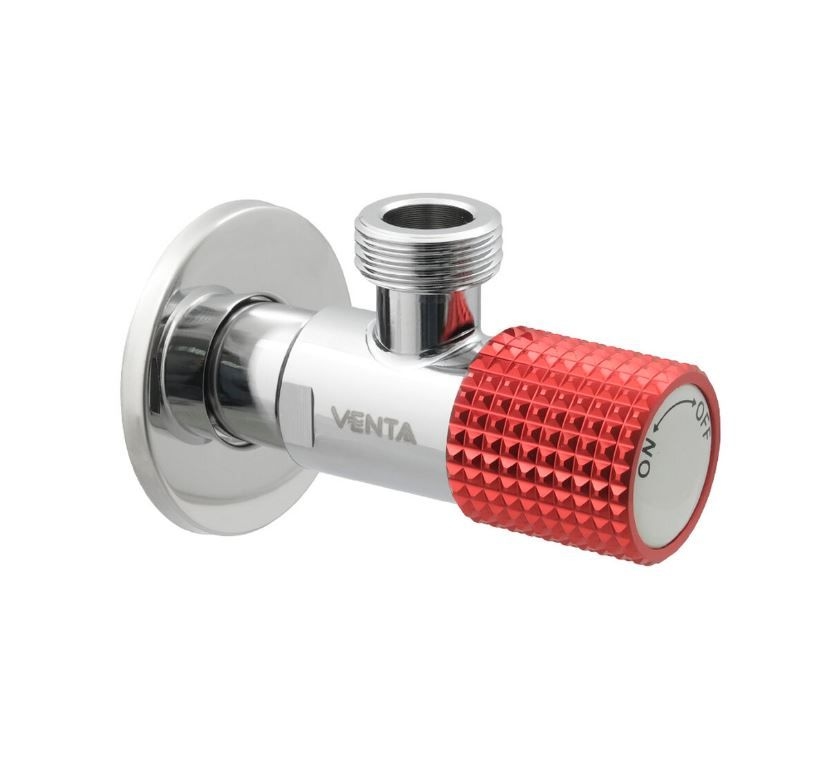 Кутовий кран 1\2"-1\2" пара VUBR2C Хром VENTA