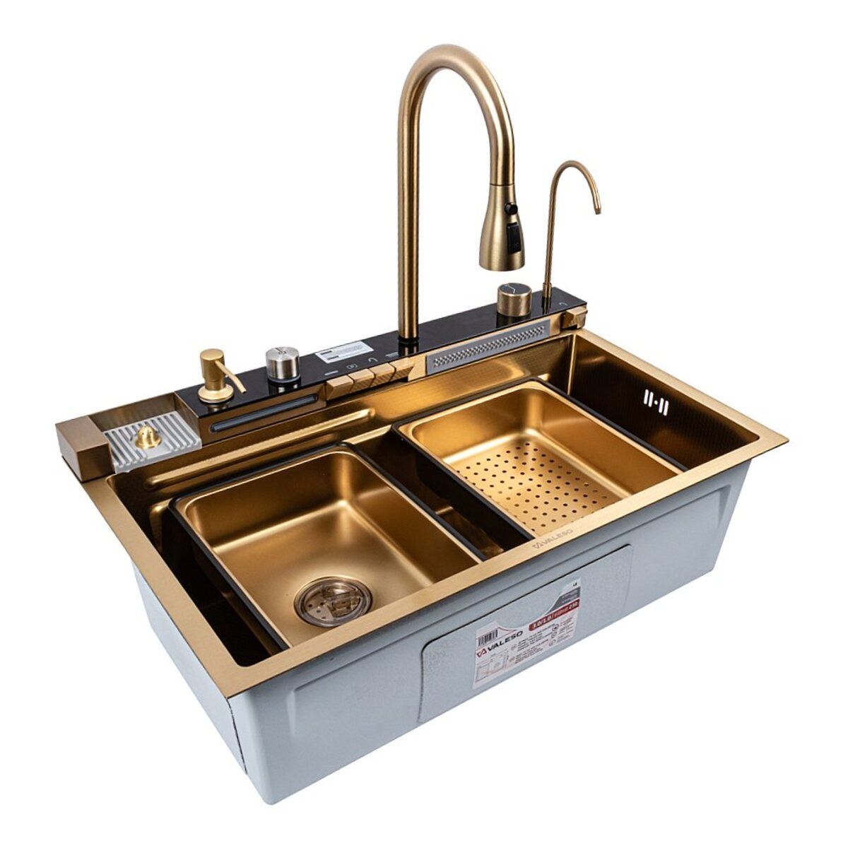 Мийка кухонна Handmade 7545 (3,0\1,0) PVD GOLD Decor VALESO
