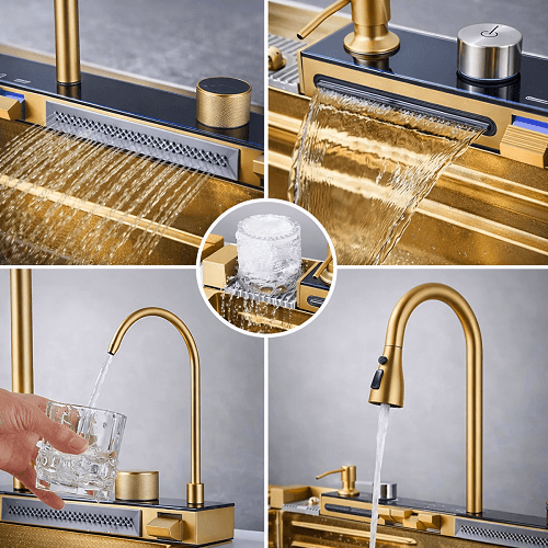 Мийка кухонна Handmade 7545 (3,0\1,0) PVD GOLD Decor VALESO