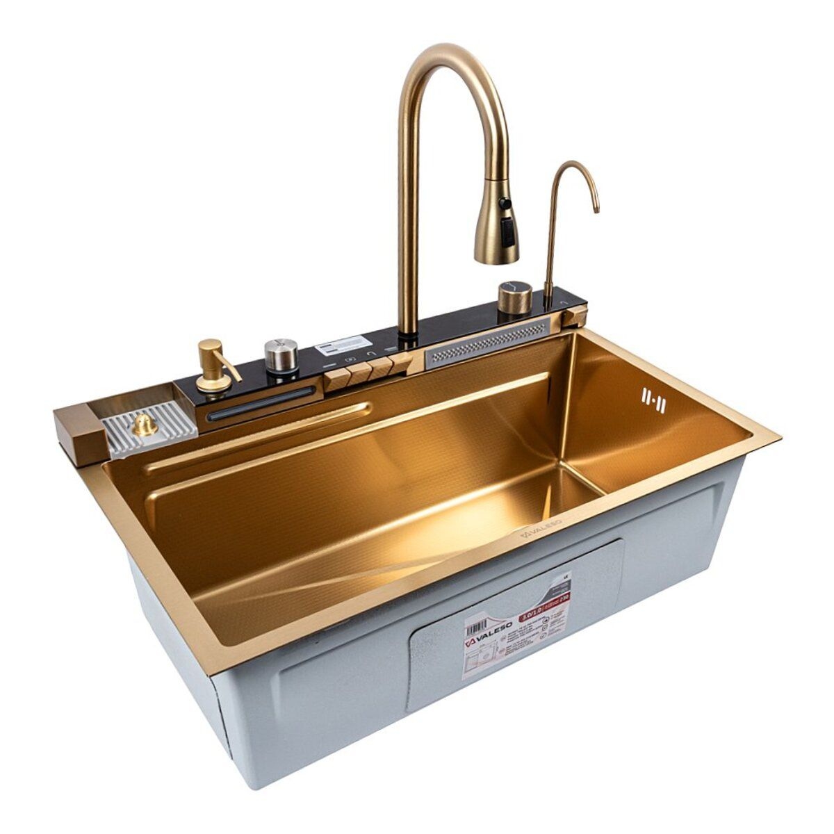 Мийка кухонна Handmade 7545 (3,0\1,0) PVD GOLD Decor VALESO