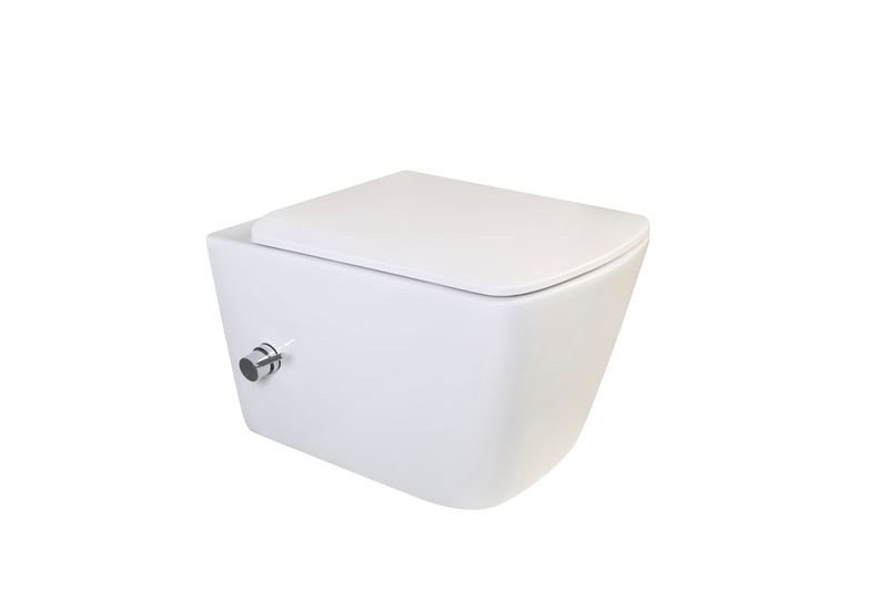 Унітаз підвісний PREMIUM QUADRO-1301-R з функцією біде (510х350х345мм) RIMLESS MIXXUS