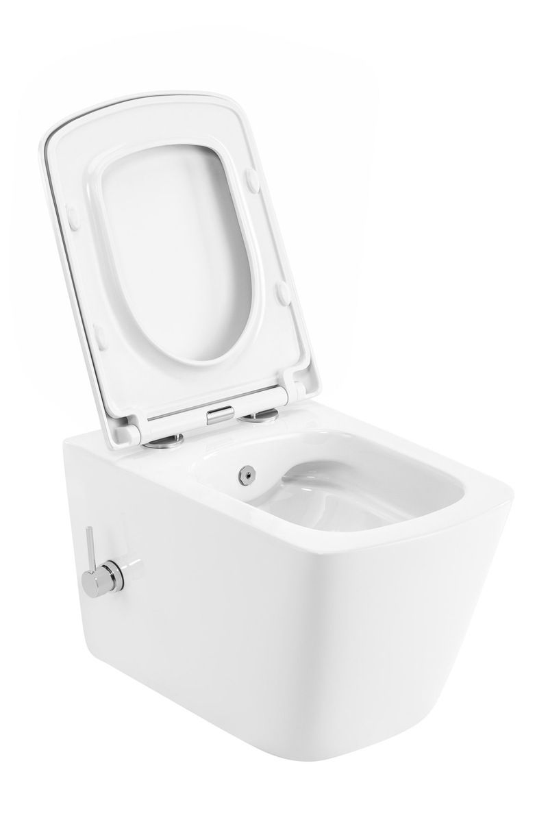 Унітаз підвісний PREMIUM QUADRO-1301-R з функцією біде (510х350х345мм) RIMLESS MIXXUS