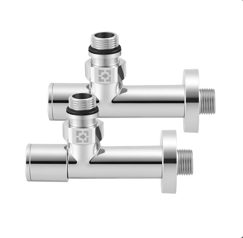 Кран вентильний кутовий PN10 ЗР 1/2"x1/2" RV-4012 Хром RAFTEC