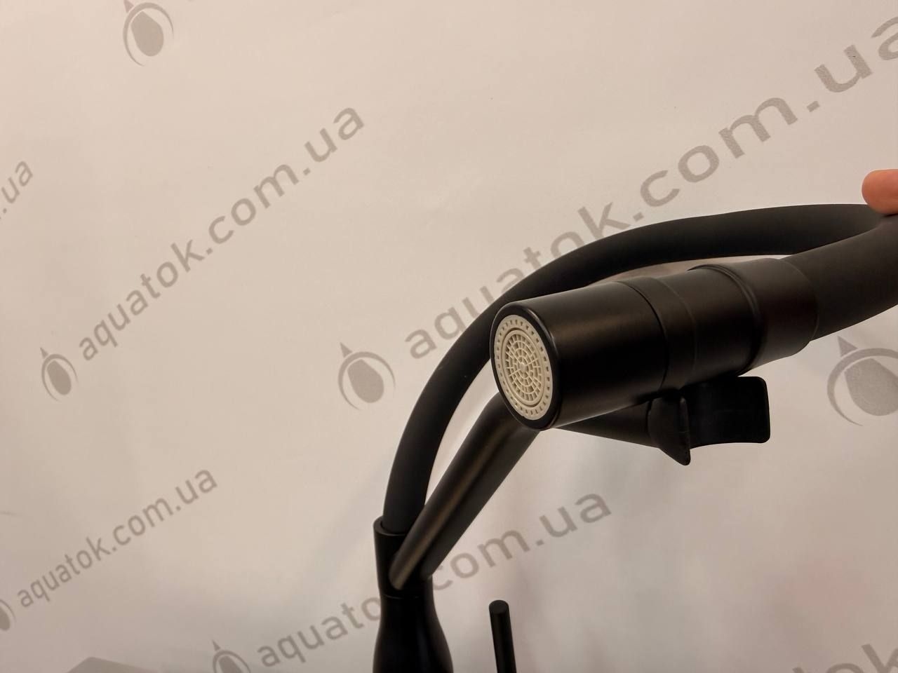 Змішувач для кухні KRF-3025 магнітне кріплення Black KRAFT