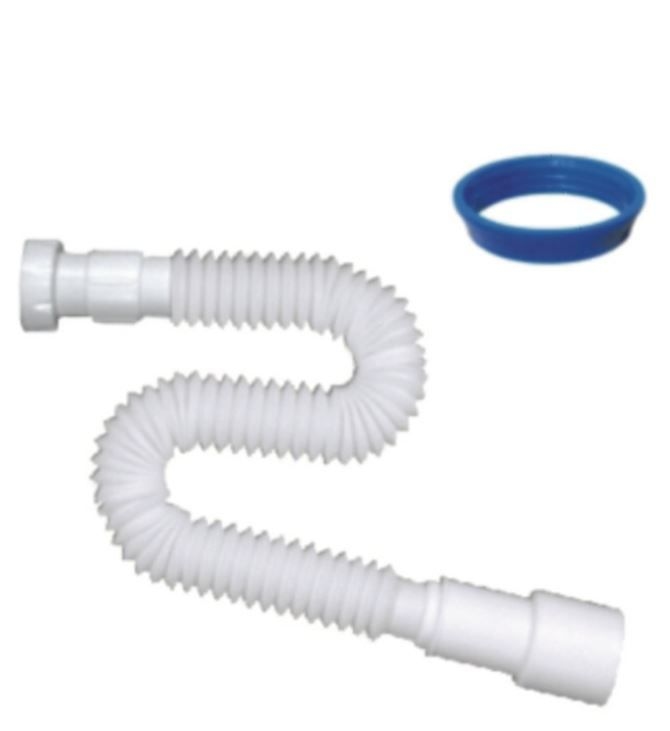 Гнучка труба з гайкою 1 1/2" 780мм, вихід 40*50мм 1325 NOVA