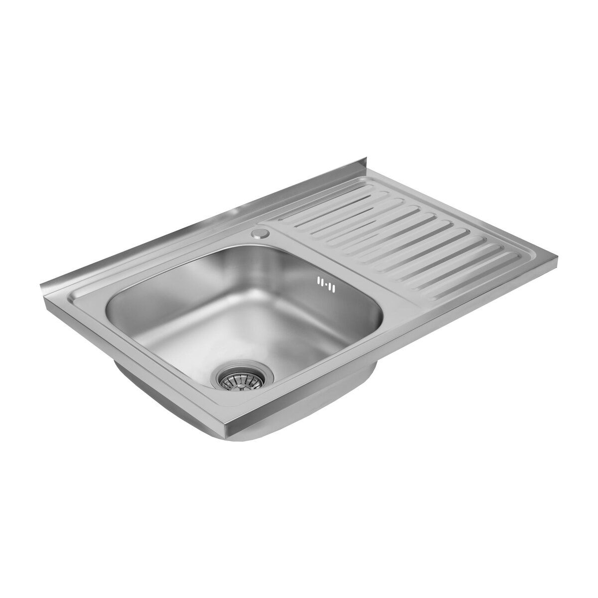 Мийка кухонна накладна 8050 L (0,6\160)мм Ліва Satin Brash BRINEX