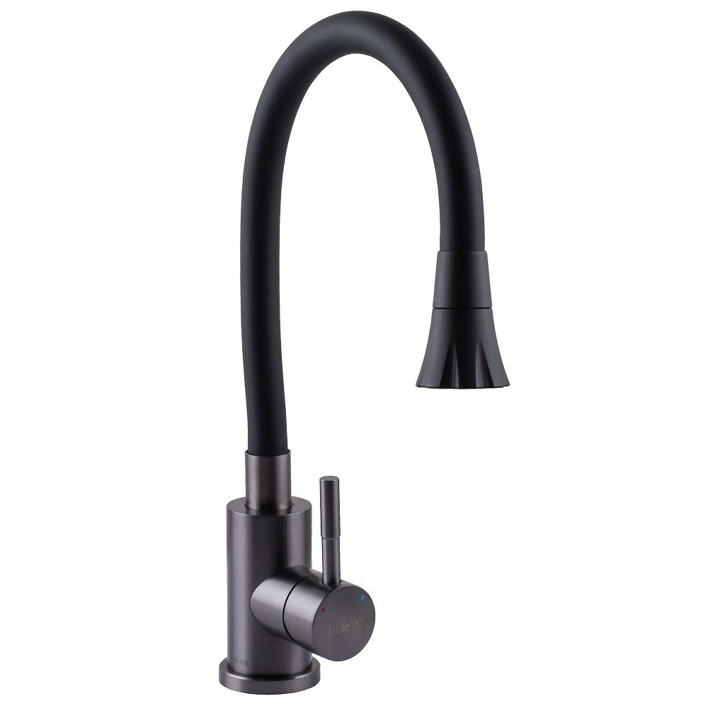 Змішувач для кухні SBT1-203SA-GP-B01 гнучкий PVD Black Globus Lux