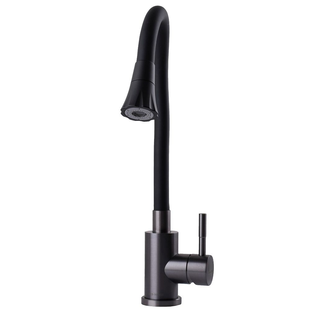Змішувач для кухні SBT1-203SA-GP-B01 гнучкий PVD Black Globus Lux