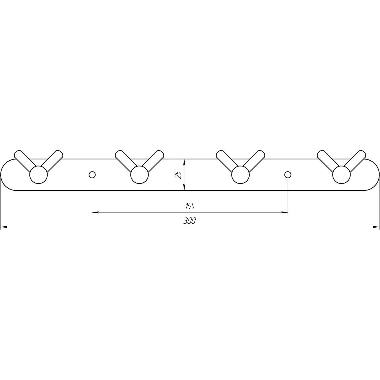 Гачок Планка SS8435-4 Satin Globus Lux