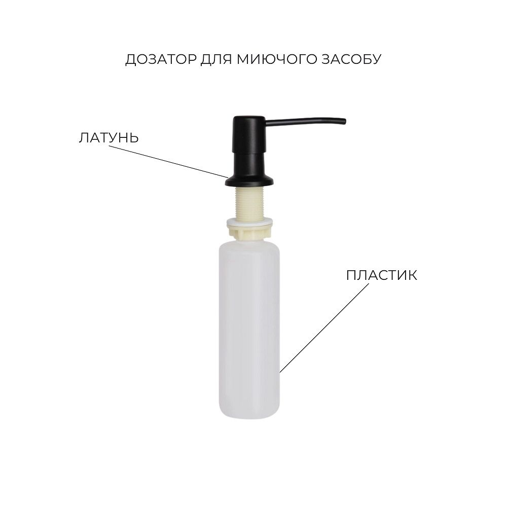 Мийка кухонна Handmade Н6050В (3,0\1,0) PVD Black LIDZ