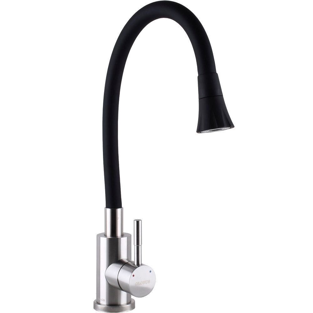 Змішувач для кухні STB1-203SA-B01 гнучкий Чорний Globus Lux