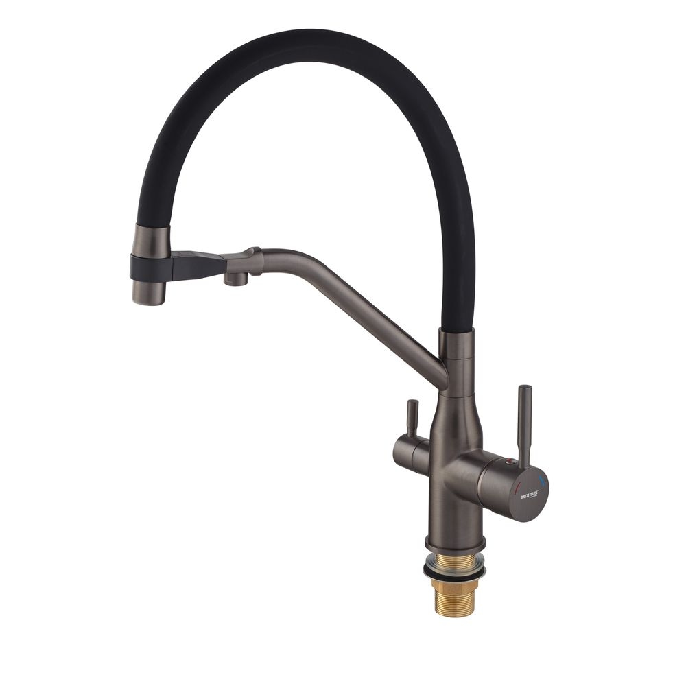 Змішувач для кухні PREMIUM GRAVITY 021 GRAF.REFL PVD Black MIXXUS