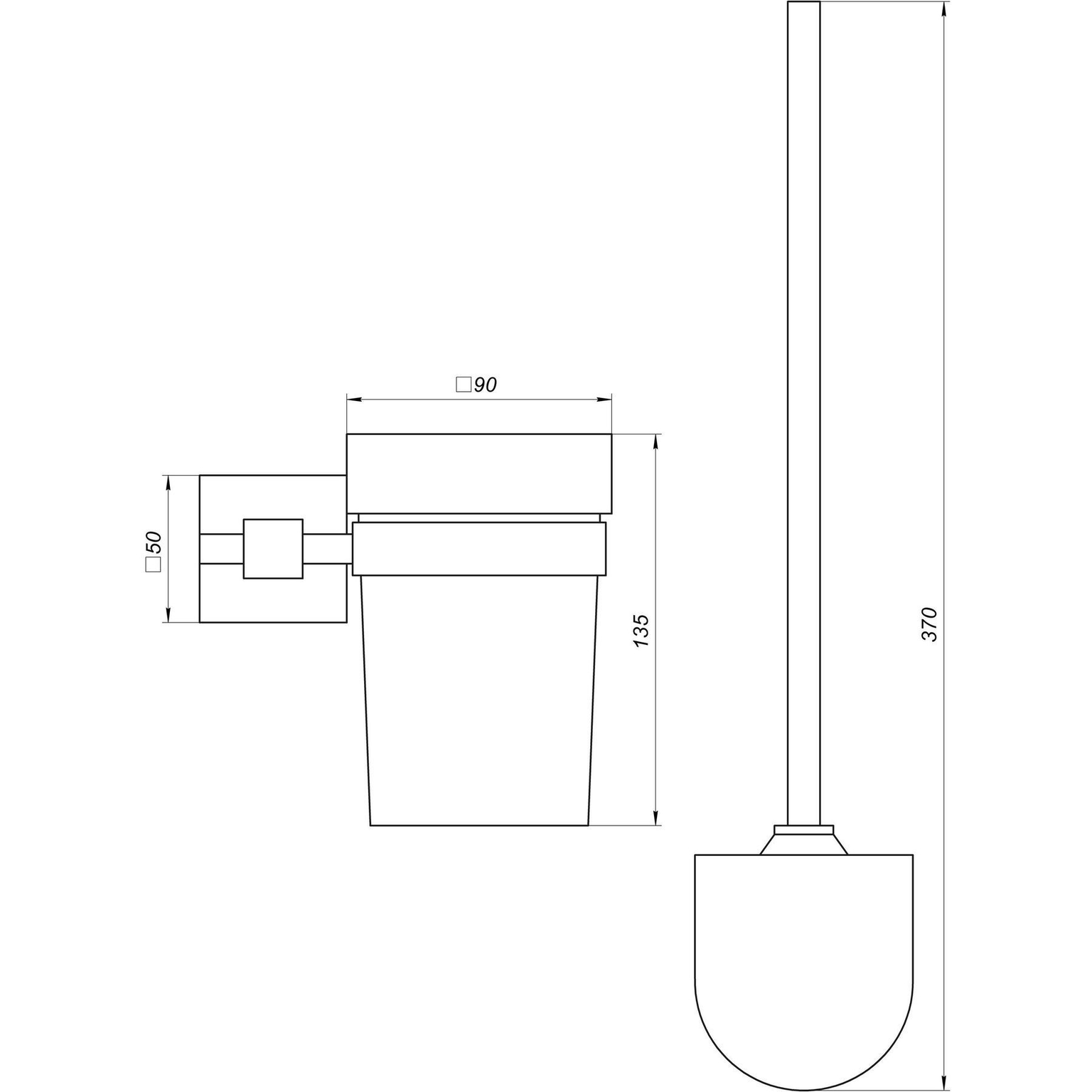 Йоржик для унітаза SQ 9429A Satin Globus Lux