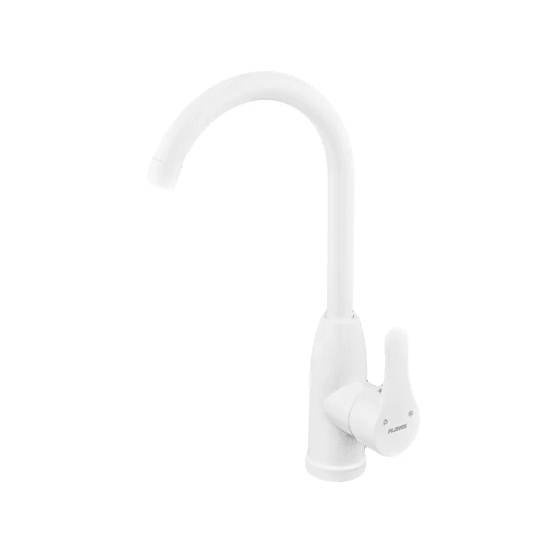 Змішувач для кухні Diego-011-B SET White (без підведення) Білий Plamix
