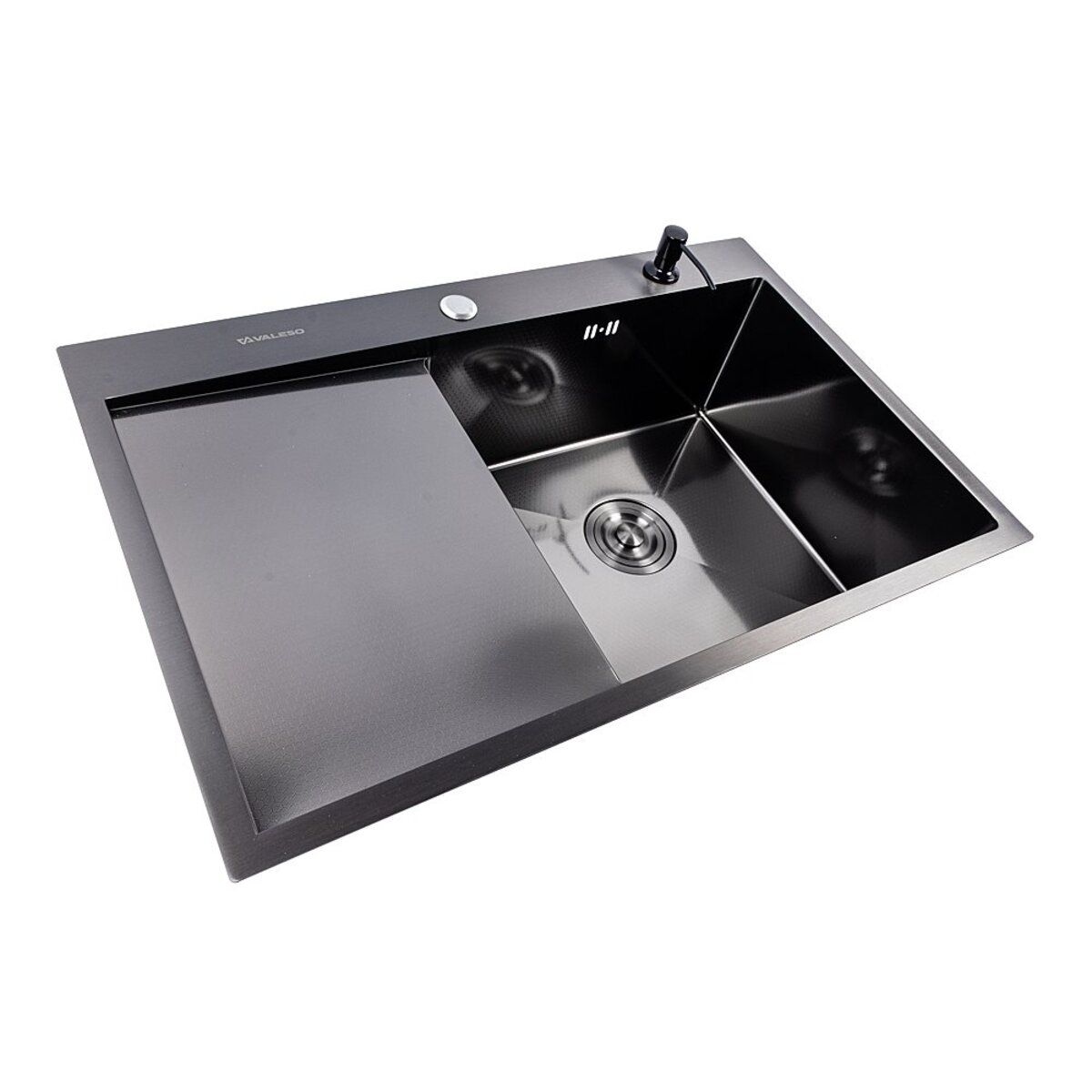 Мийка кухонна Handmade СМ 7850 R (3,0\1,0) Права PVD Black Decor VALESO