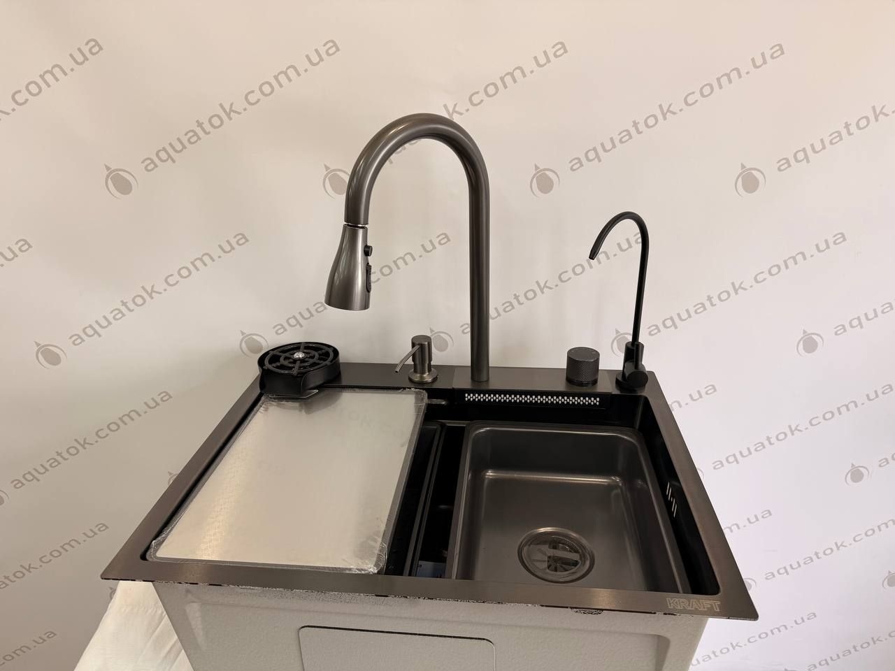 Мийка кухонна Handmade HM 6046 WF1 PVD Black Decor KRAFT