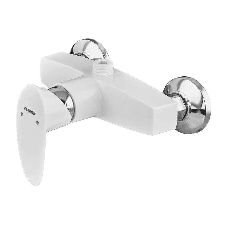 Змішувач для душа CEZAR-003 WHITE (без шланга,лійки та кронштейна) Білий Plamix