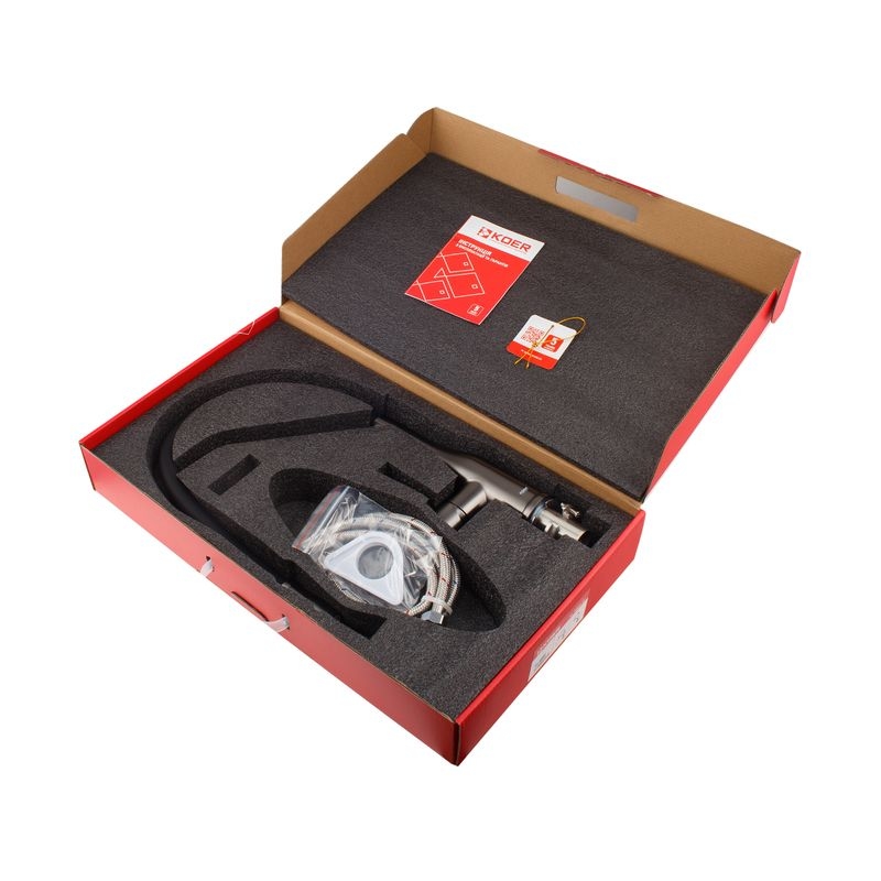 Змішувач для кухні KI-70033-07 (чорний вилив) PVD Black KOER