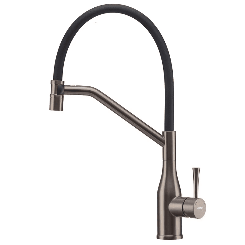 Змішувач для кухні KI-70033-07 (чорний вилив) PVD Black KOER